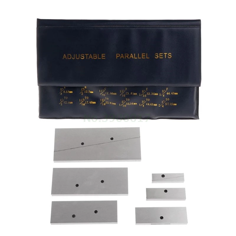 

Adjustable Parallel Sets 6Pc 3/8'' - 2-1/4'' For layout, inspection, stop work
