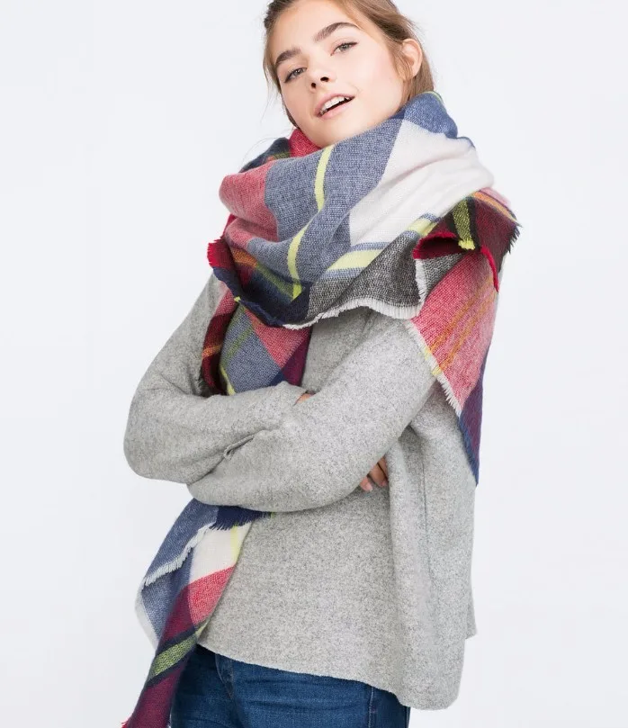 SELLWORLD, 16 стилей, s, знаменитый большой бренд, квадратный стиль, женский зимний шарф, длинный размер, теплый, модный, шарфы и палантины в клетку