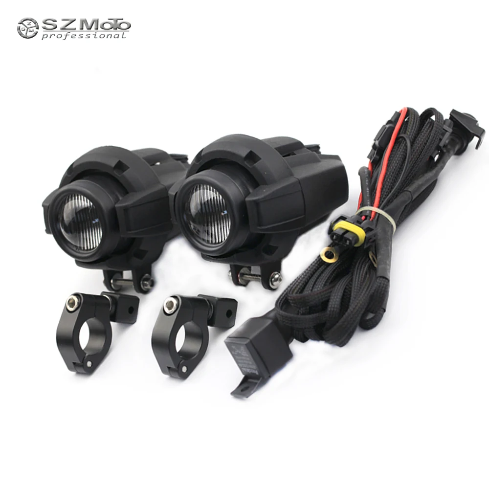 

Universal Front Driving Aux Lights Combination Fog Lamp Assembly 25mm Bracket Supporter Motorcycle Accessories