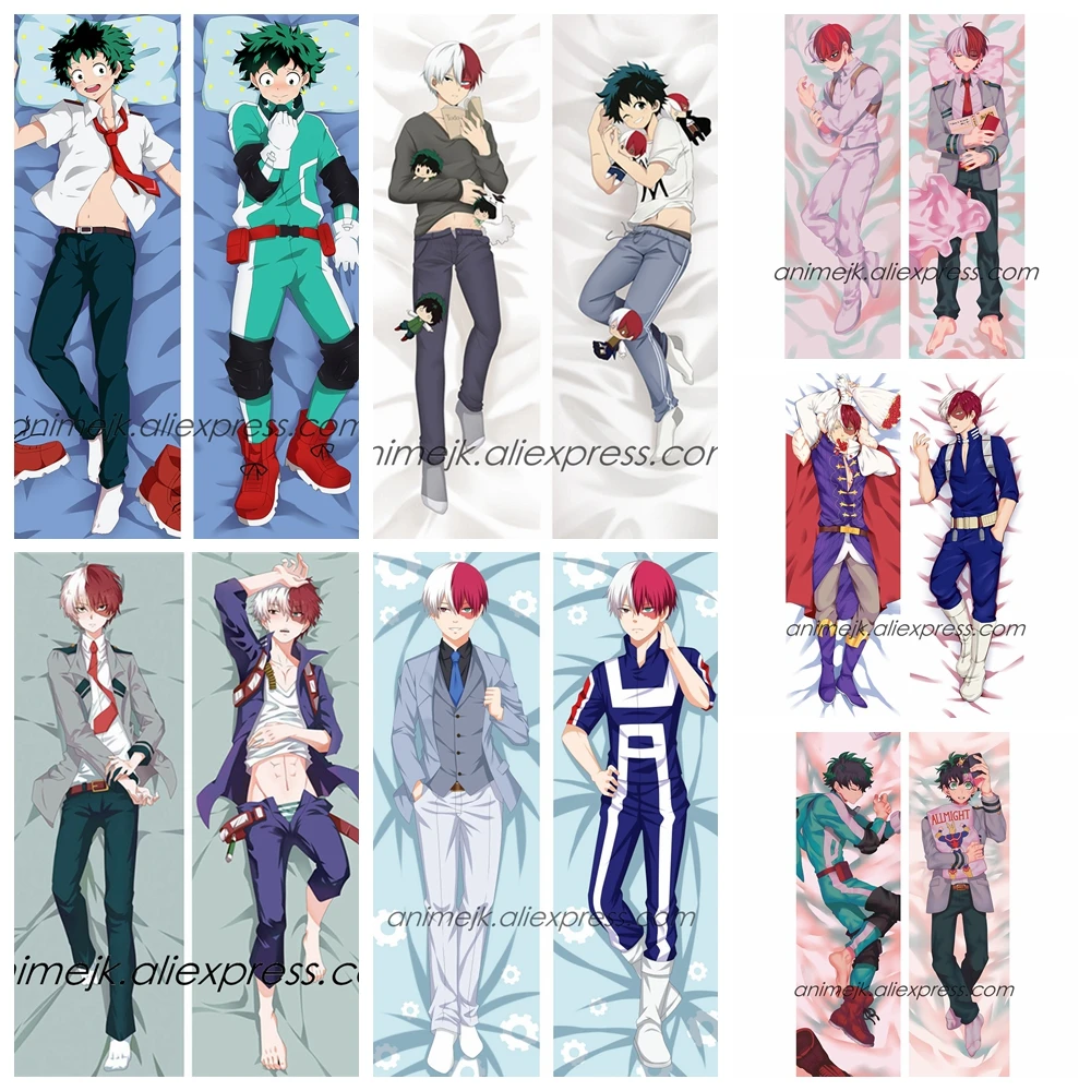 Аниме JK My Hero Академия Midoriya Izuku Todoroki Shoto Мужская подушка для тела Dakimakura Чехол One For All