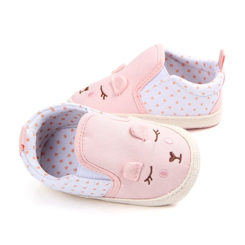 Новорожденных девочек весна осень обувь милые животные узор детская обувь против скольжения малыша первые ходоки 0-12 месяцев