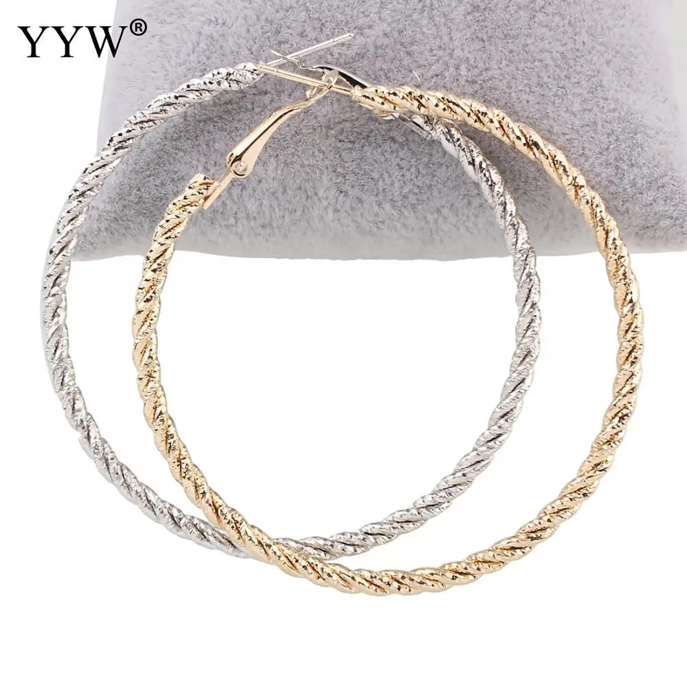 

Zinc Alloy Hoop Earring stainless steel post pin circle woman more colors for choice lead & cadmium free 59x60x3mm Sold By Pair