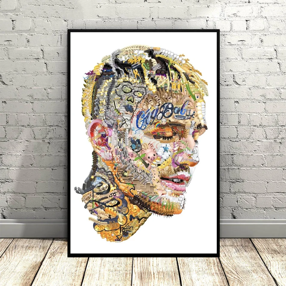 

Modular Home Decor Prints Canvas Wall Art Pictures Hip Hop Rapper Lil Peep Painting Nordic Simple Poster For Bedside Background