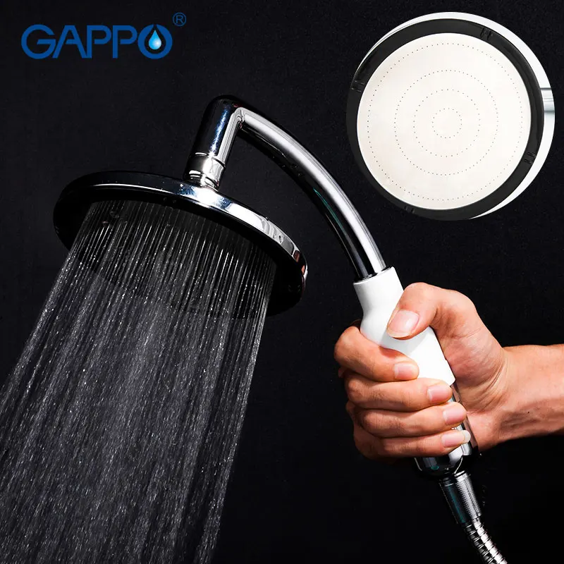 

High Pressure Shower Head Water Saving Shower Head Filter Round ABS Chrome Booster Bath Shower Handheld Hand Shower