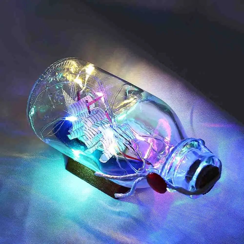 

Sailing Ship Bottle Drifting String Light LED Lamp Night Light Nautical Home Decor Gifts LED Small Night Light Party Decoration