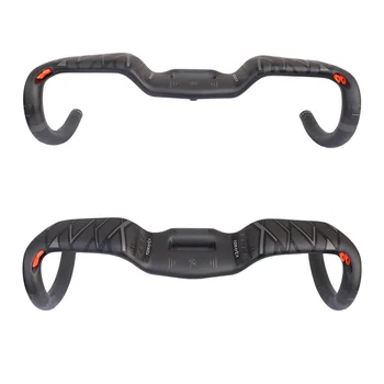 

2017 FCFB black gray high quality Carbon Handlebar Road Bicycle Handlebars bent bar internal routing ud finish 400/420/440mm