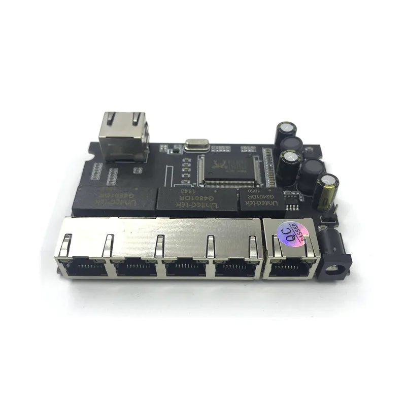 5-коммутатор модуль широко используется в светодиодный линии 5 порт 10/100/1000 m контактный порт mini модуль коммутатора PCBA материнская плата
