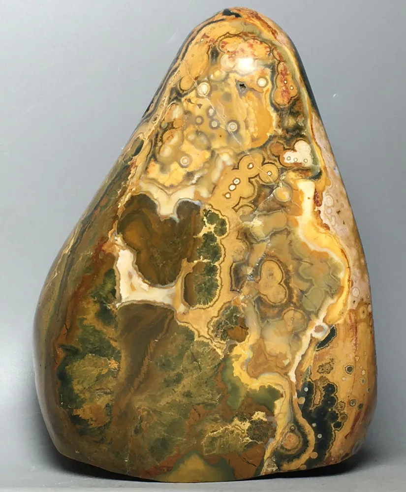 

766G Natural Stones Ocean Jasper Round Mineral Specimen Crystal Quartz Home Desk Decorations Reiki Fengshui Collection