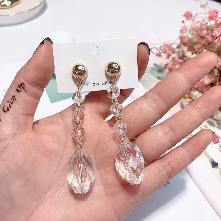 exaggerated water drop earring 925 silver post Hypoallergenic fadeless fashion jewelry dangle earrings for women girl gift