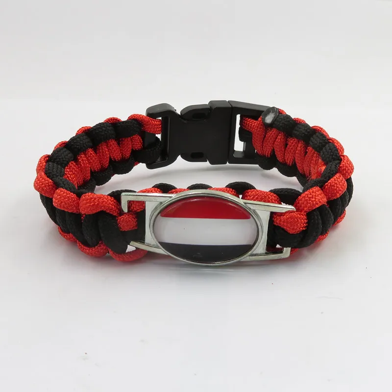 

love yemen bracelet yemen country bracelet fashion man and woman rope bangle yemen flag bangles