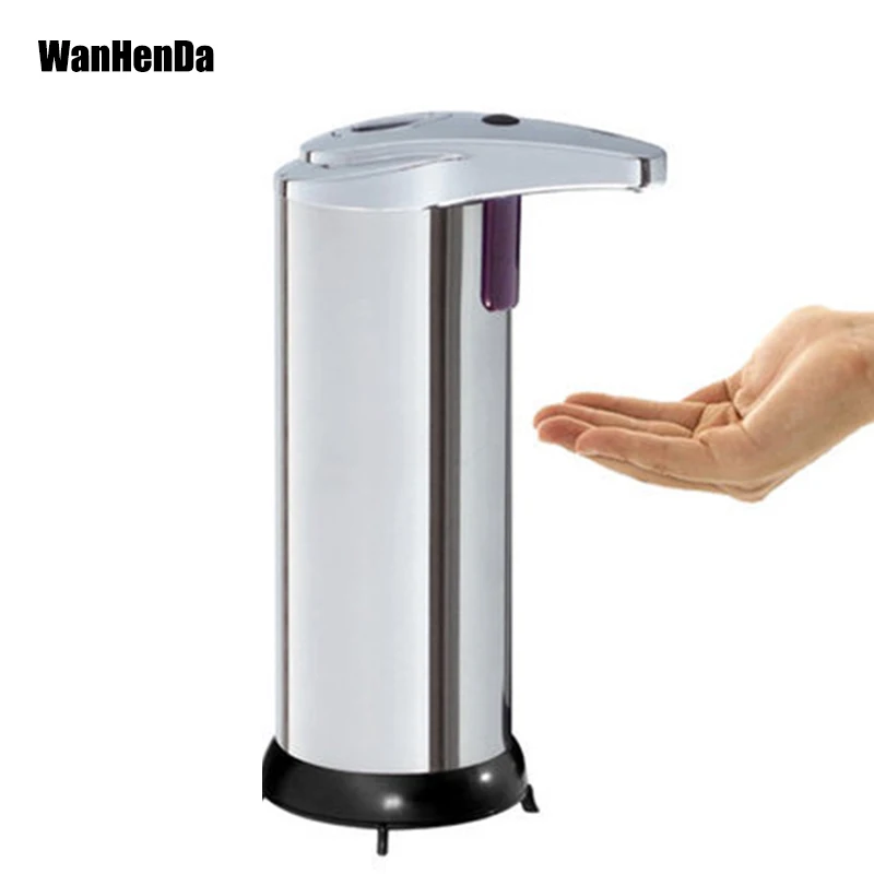 

Automatic Sensor Cordless Soap Dispenser Base Wall Mounted Stainless Steel Touch-free Sanitizer Dispenser with Instruction