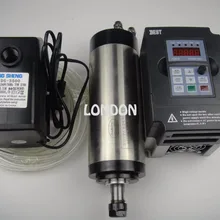 ER16 диаметром 80 мм 220 V 1.5KW водяное охлаждение cnc фрезерный Шпиндельный+ 1.5KW частотно-регулируемым приводом+ водяной насос+ водопровод