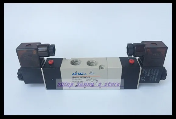 1 шт. 4V330E-10 AC110V 5Way 3 положения двойной соленоидный пневматический клапан 3/8 &quotBSPT