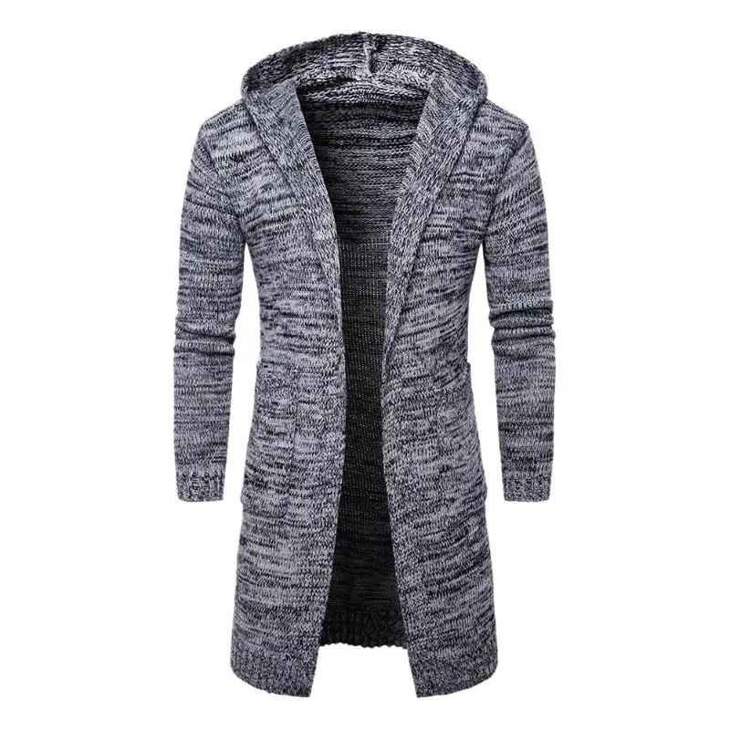 

Cncool Autumn Men Sweater Fashion Korean Style Long Sleeve Male Cardigan Sweater Slim fit Casual Winter Hooded Sweater