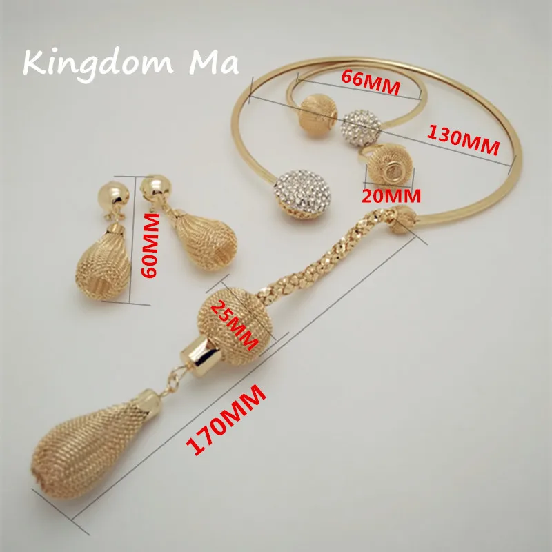 Комплект ювелирных украшений KINGDOM MA Женский длинный свадебный комплект из