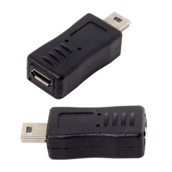 

10pcs/lot CY CableCC Two Adapters Micro USB 5Pin Male to Mini Female USB Data Charge Adapter for Tablet & Cell Phone