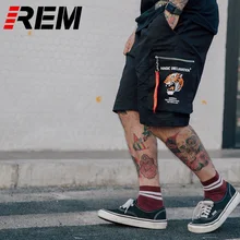 Tide/брендовые короткие брюки; хлопковые шорты свободного кроя с капюшоном в стиле хип-хоп