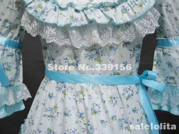 Весна и лето Милая принцесса Лолита Кружева Половина расклешенный рукав цветочный сладкий Лолита платье