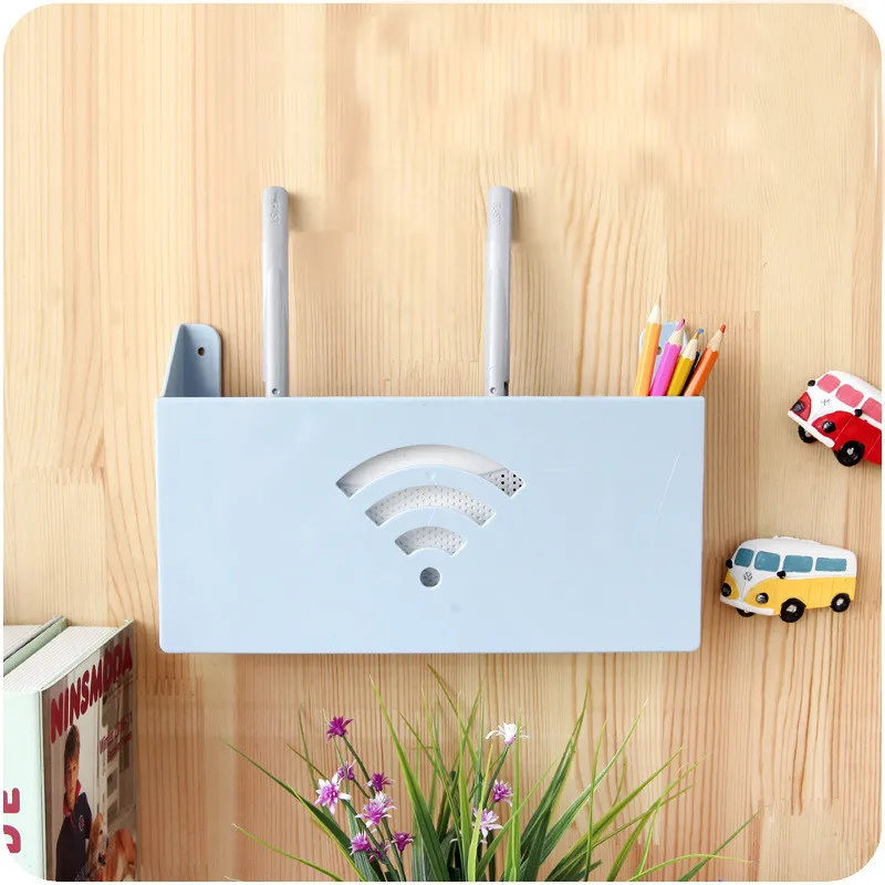 Routers Storage Box Racks Protection Box Hang Wall Cable Router Storage Boxes Multifunction Debris Book Storage Holder