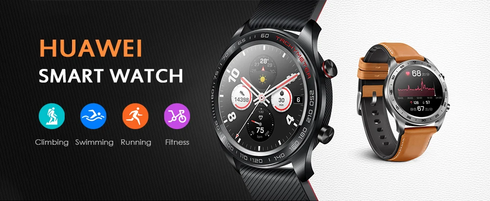 Huawei Honor часы Magic Smartwatch 1,2 дюймов AMOLED сенсорный экран для сердечного ритма мониторинга NFC gps Водонепроницаемый длинные Срок службы батареи