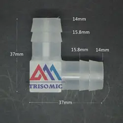 14 мм локоть эквант Разъем Равных трубки Столяр Материал pp Пластик установки рыбы Tank авиакомпания аквариум