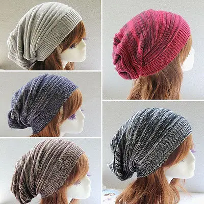 

Knit Winter Women Men Beanie Hat Oversize Slouchy Baggy Unisex Ski Cap Skull NEW