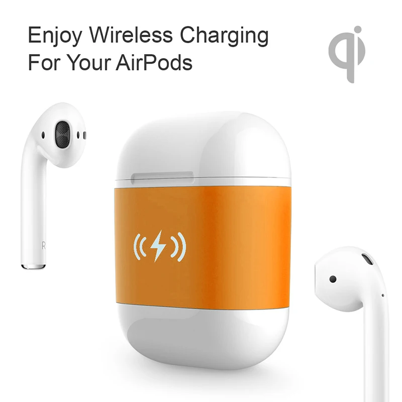 

Intelligent Wireless Charger Case For Airpods 5V/1A Charging Case QI Standard Wireless Charge Case Receiver For Apple Airpod