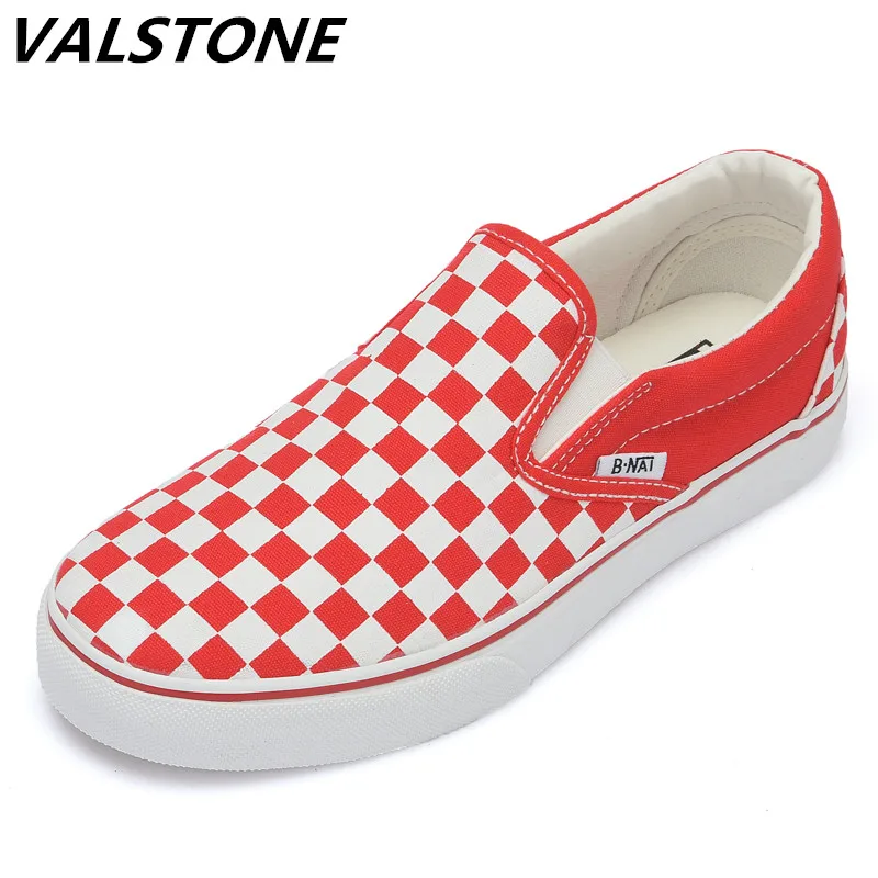 

The New Vulcanized Lazy Shoes A Pedal Female Student Harajuku Style Plaid Canvas Shoes Women Slip On Espadrilles Flats Shoes