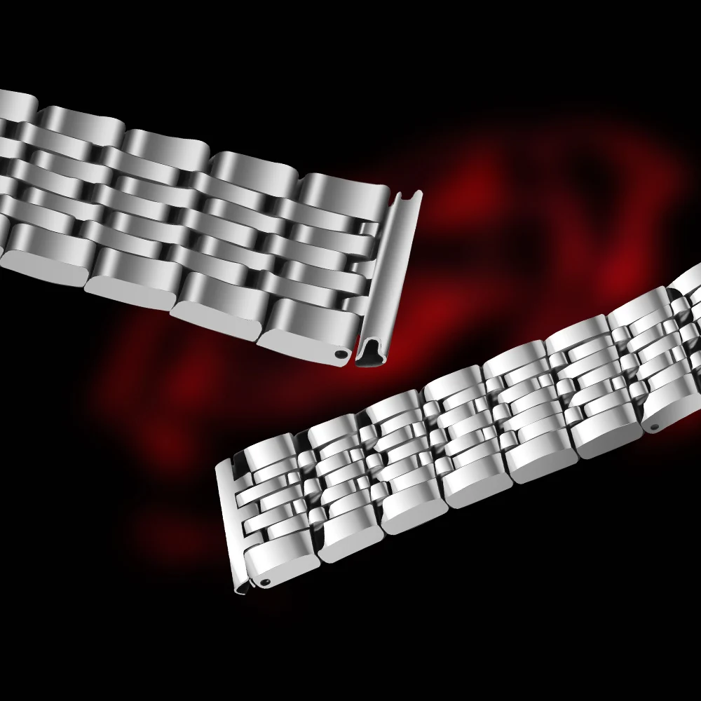 Металлический корпус Seiko ремешок для часов 22 мм серебристый, черный generalstainless Сталь ремешок для наручных часов ремни браслет для мужчин Для женщин наручные+ Инструменты