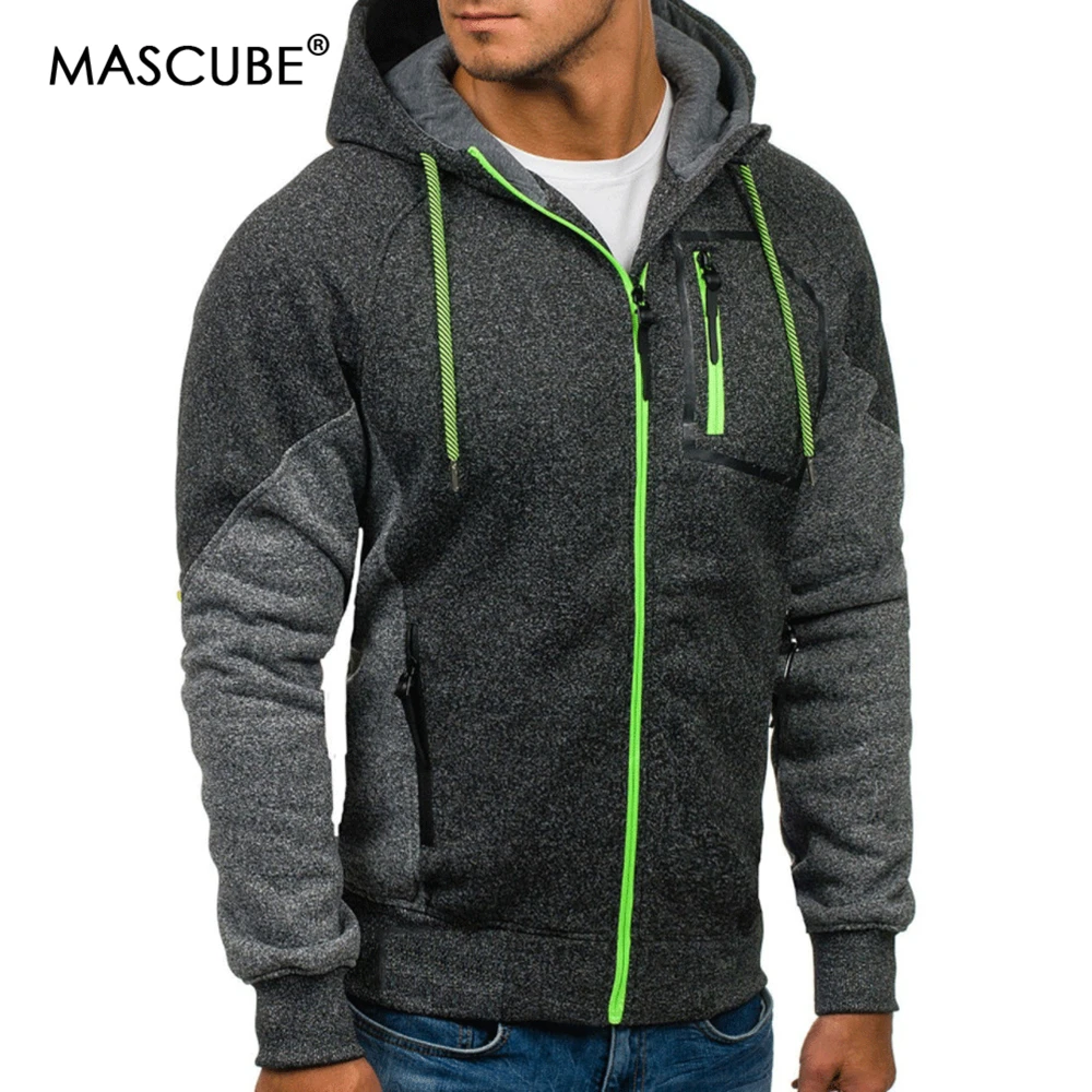 Hot Product MASCUBE Brand 2019 Men Sets Zipper Cardigan Hooded Men Fashion Tracksuit Male Sweatshirt Hoody Mens Purpose Tour 3XL