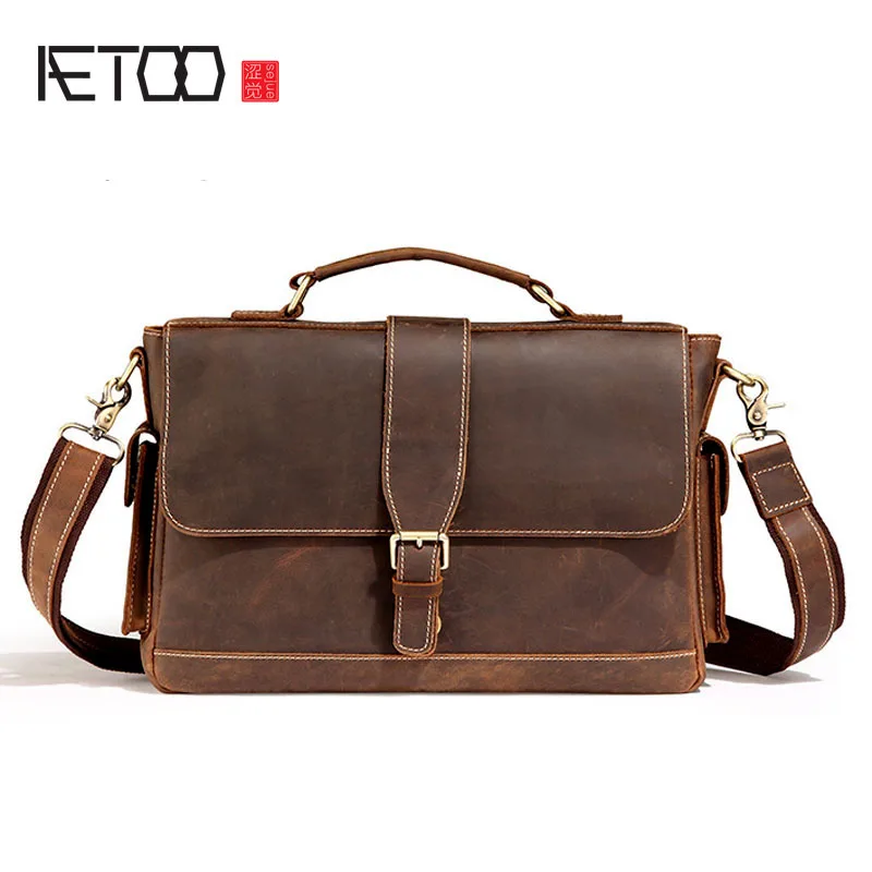 AETOO Vintage Handbag Wanderers Marble Messenger Bag Male Bag Shoulder ...