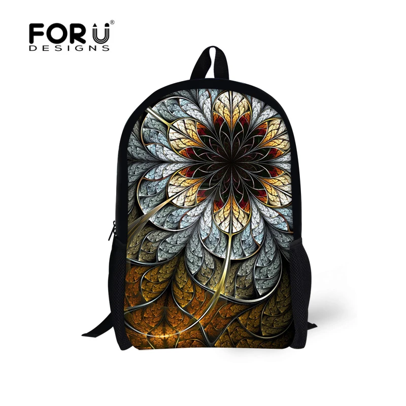 

FORUDESIGNS Fashion Children School Backpacks Unique Flower Printing Backpack For Women Primary Students Casual Rucksack Mochila