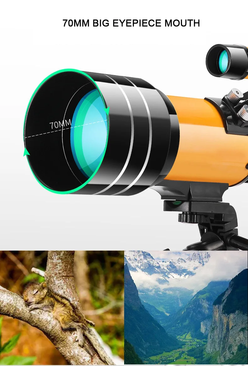 Professional Refractor Astronomical Telescope night vision monoculars view star moon for kids beginers Children's birthday gift