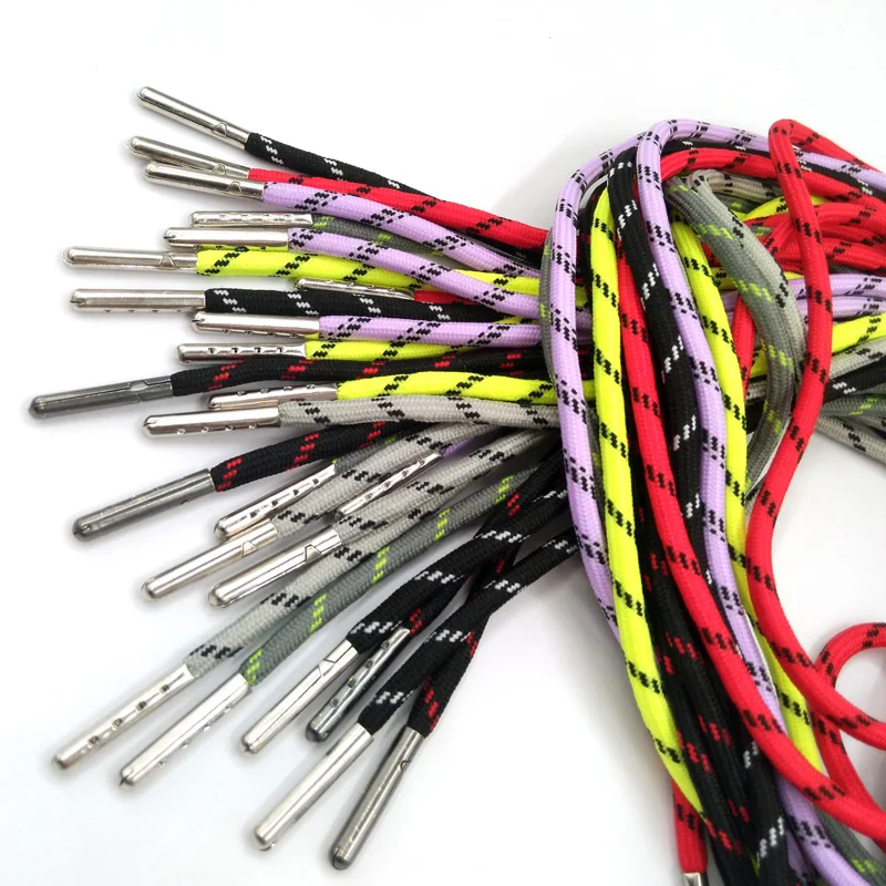 3Pairs Outdoor Sport Casual Round Shoelaces Sneaker Shoes Laces Boots Athletic  String Unisex Rope Athletic Metal Head Shoelaces