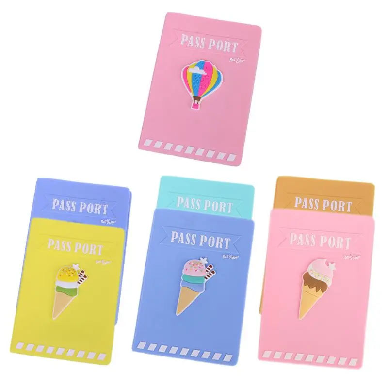 

THINKTHENDO Waterproof Unisex Cute Sweet Colorful Candy Silicone Travel Passport Holder Case Cover