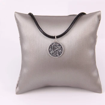 

Thomas 925 Sterling Silver Bow and arrow Disk Pendant & Faux Leather Necklace, Rebel Heart Jewelry for Men Women TS-NB132