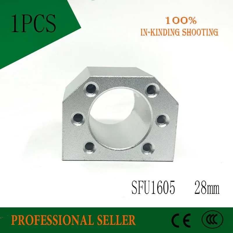 

Free shipping SFU1605 SFU1610 aluminium 28mm alloy ballscrew nut housing bracket holder fit for 1605 ball screw
