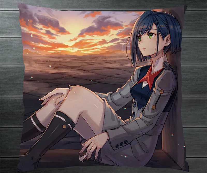 Далилинг в Franxx ICHIGO 015 чехол с подушкой Аниме Манга двухсторонняя подушка для