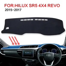 smabee For For Toyota Hilux SR5 4×4 Hilux REVO Hi-Rider Manual Dash Mat Dashmat Black Carpet Car Dashboard Automotive interior