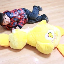 Большая желтая утка милые плюшевые игрушки лежа утка кукла подушка подарок на день рождения около 100 см