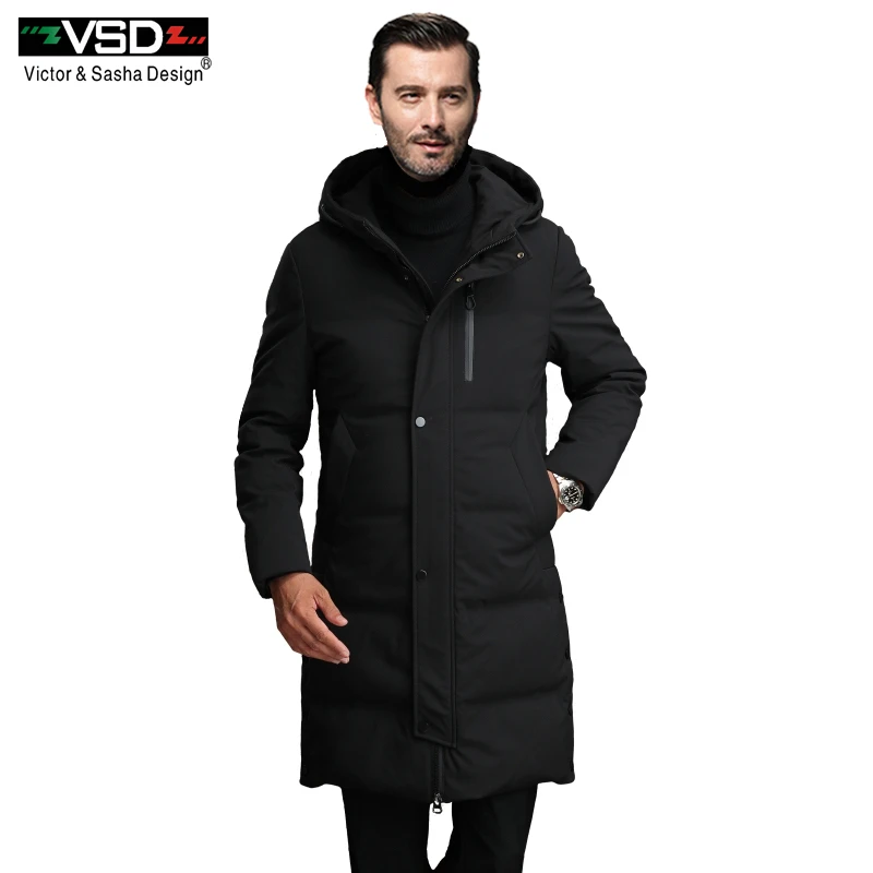 

VSD Winter New Duck Down Jacket Longer Coat's Men's Fashion High Quality Father Clothing Casual Jackets Thickening Parkas VS1868