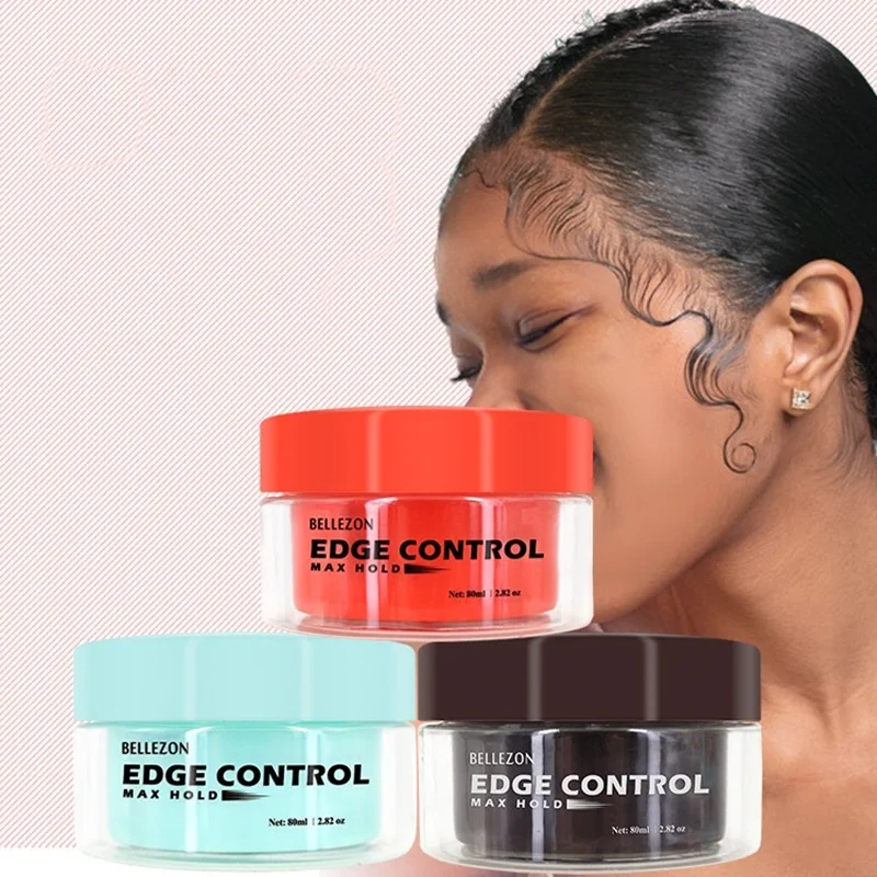 

GUJHUI Men Female Hair Oil Wax Cream Edge Control Hair Styling Cream Broken Hair Finishing Anti-Frizz Hair Fixative Gel