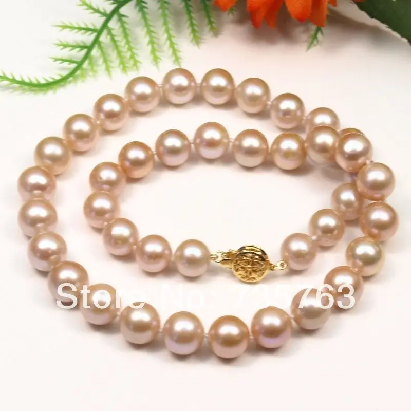 

xiuli 001368 woman AA 12-13mm pink Natural Akoya pearl necklace 17" new jewelry