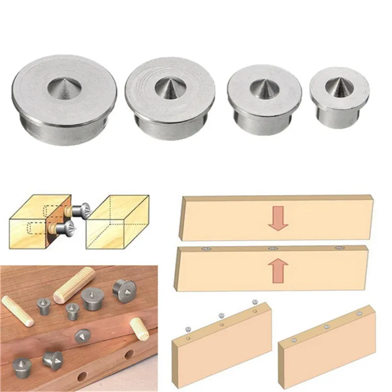 

4Pcs Dowel and Tenon Center Points Pins Set Locator Punch Dowel Joint Alignment Tool 6/8/10/12mm