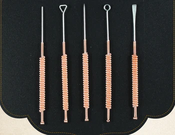 

free shipping 5pcs/set fire needle tungsten steel acupuncture needle
