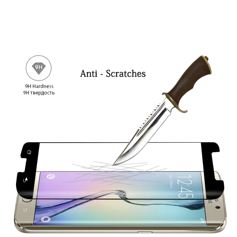Фото Закаленное стекло для Samsung S6 EDGE SM-G925F G9250, полное покрытие, изогнутая 3D пленка, защитная пленка для экрана с инструментами для очистки №5