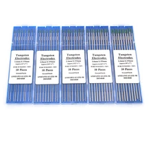 10 шт./лот, 175 мм электроды для газовольфрамовой и Вольфрам электроды чистый Вольфрам 1,0/1,6/2,4/3,0/3,2/4,0 мм(зеленый/синий/красный/серый головка