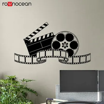 

Cinema Wall Decal Movie Film Tape Poster Home Theater Action Sign Vinyl Sticker Strip Removable Mural Interior Studio Decor 3R26