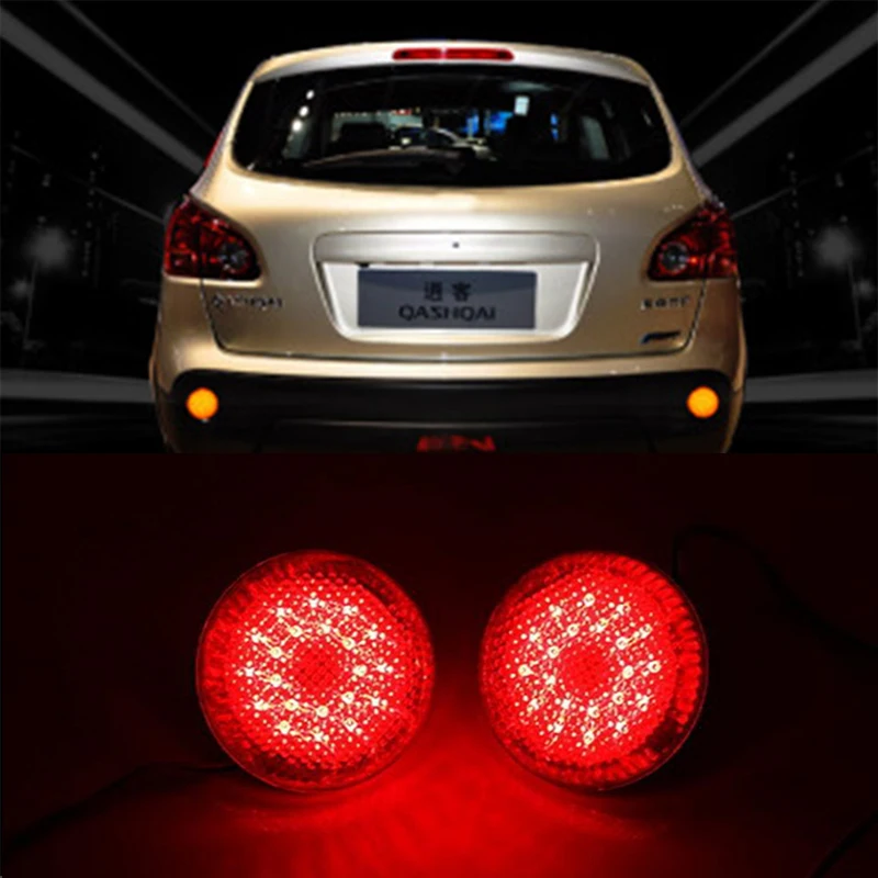 Car LED Red Rear Bumper Reflectors Light Brake Parking Warning Parking