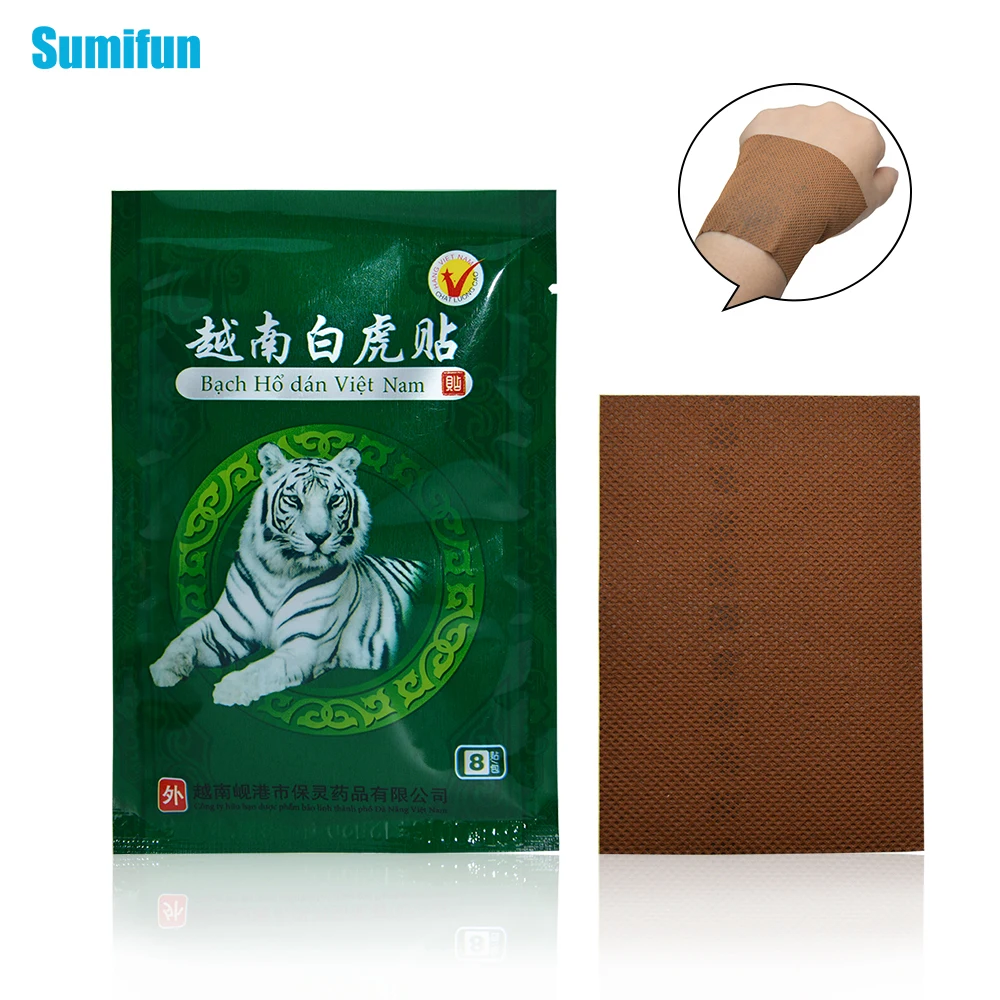 

16Pcs Sumifun Vietnam White Tiger Muscle Relaxation Capsicum Herbs Plaster Joint Pain Killer Back Neck Body patches D1474